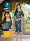 Taruni By Kaya Vertical Printed Online Kurti With Bottom Dupatta Wholesale

